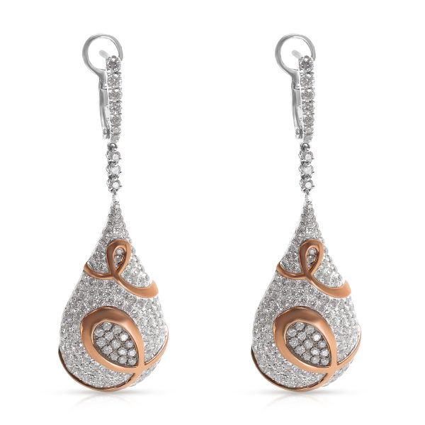 Diamond Swirl Teardrop Earrings in 14k White Gold 324 CTW Diamond Swirl Teardrop Earrings in 14k White Gold 324 CTW