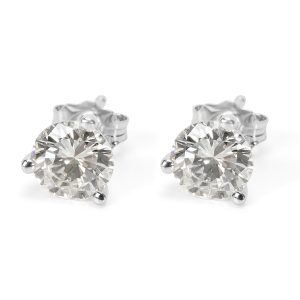 3 Prong Basket Diamond Studs in 14k White Gold 191 CTW Louis Vuitton Verona MM Bag Damier Ebene Brown