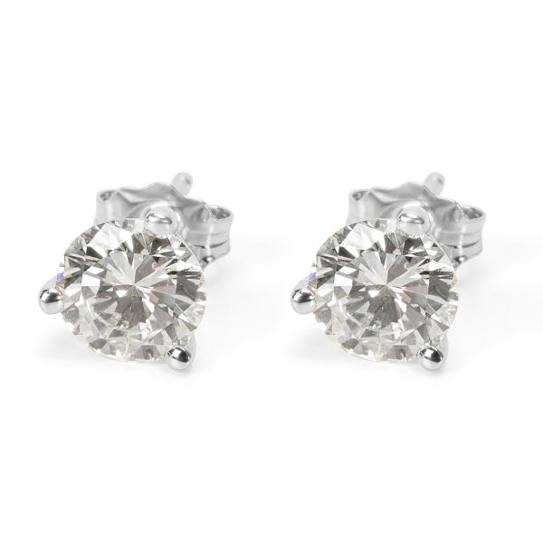 3 Prong Basket Diamond Studs in 14k White Gold 191 CTW 3 Prong Basket Diamond Studs in 14k White Gold 191 CTW