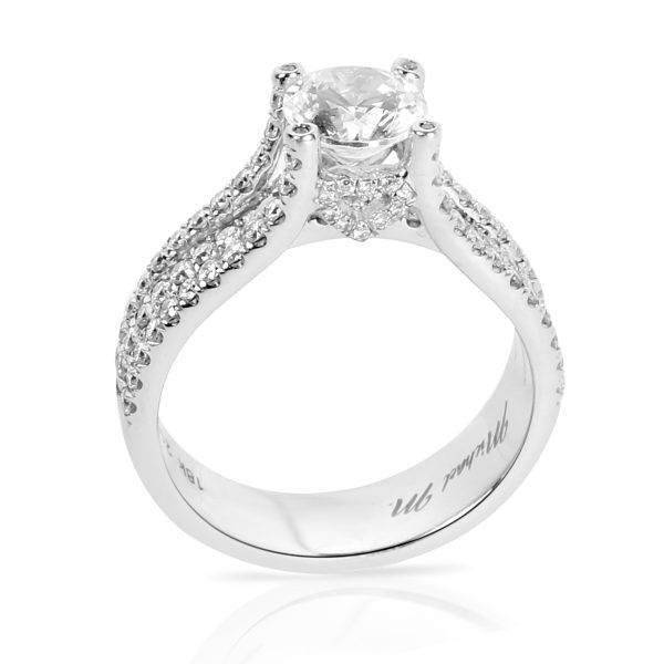 Michael M Diamond Engagement Ring Setting in 18K White Gold 065 CTW Michael M Diamond Engagement Ring Setting in 18K White Gold 065 CTW