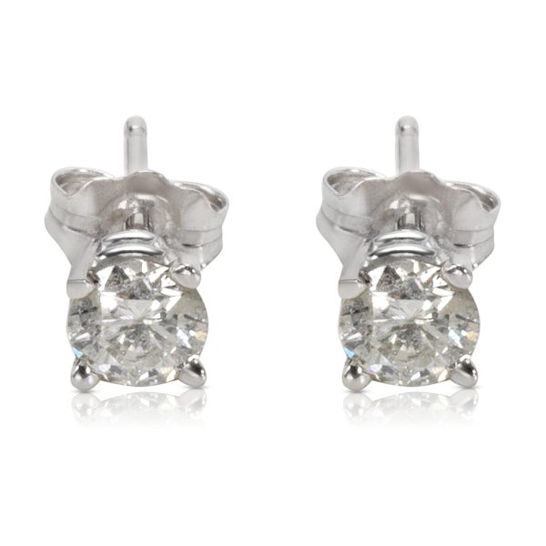 Diamond Studs Earrings in 14K White Gold 065 CTW Diamond Studs Earrings in 14K White Gold 065 CTW