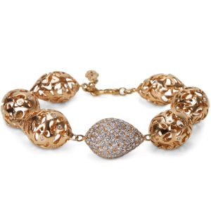 Pave Diamond Fashion Bracelet in 18k Pink Gold 730 CTW Paco Rabanne Pink Translucent Disc 1969 Nano Bag