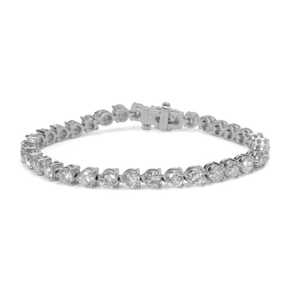 3 Prong Line Diamond Bracelet in 14k White Gold 962 CTW 3 Prong Line Diamond Bracelet in 14k White Gold 962 CTW