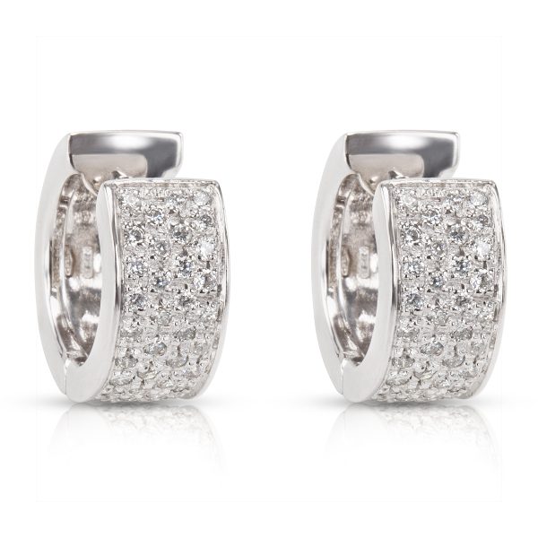 Pave Diamond Huggie Hoop Earrings in 18KT Gold 075 ctw Pave Diamond Huggie Hoop Earrings in 18KT Gold 075 ctw