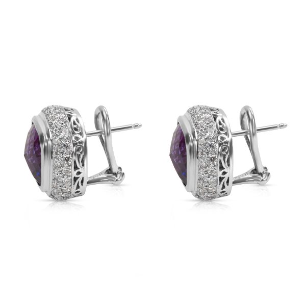 027130 sv e10f8e38 2cb5 4299 914a 661801b32e29 Amethyst Diamond Earrings in 18K White Gold 125 CTW