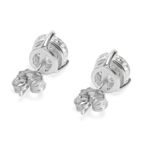 027475 bv 3 Prong Basket Setting Diamond Stud Earrings in 14K White Gold 075 CTW