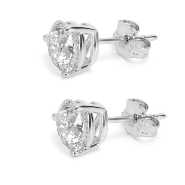 027475 sv b6d0bb9e 6bb6 479d 9802 dfb29f60770c 3 Prong Basket Setting Diamond Stud Earrings in 14K White Gold 075 CTW