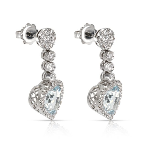 031281 sv 501cd5e1 9341 4017 ae47 59313c8779b8 Favero Heart Shaped Blue Topaz Diamond Drop Earring in 18K Gold 088 CTW