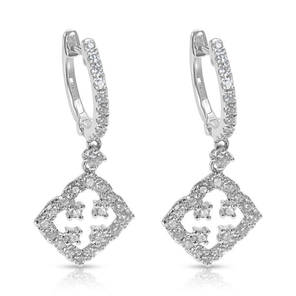 Diamond Drop Earrings in 18K White Gold 110 CTW Diamond Drop Earrings in 18K White Gold 110 CTW