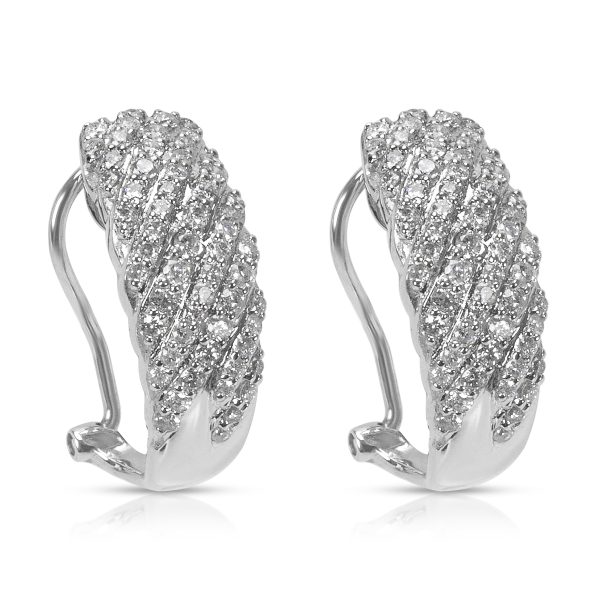 Diamond Earrings in 14K White Gold 076 CTW Diamond Earrings in 14K White Gold 076 CTW