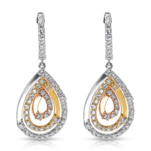 Diamond Drop Earrings in 18K WhiteYellow Gold 237 CTW Louis Vuitton Body Bag Monogram Bum Bag Waist Pouch Shoulder Black