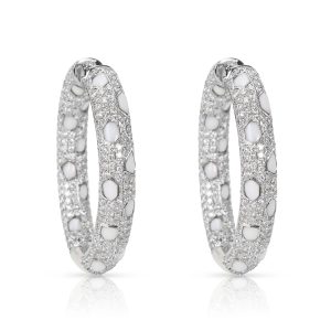 Diamond and White Onyx Hoop Earrings in 18K White Gold 401 CTW Louis Vuitton Monogram Speedy 30 Handbag