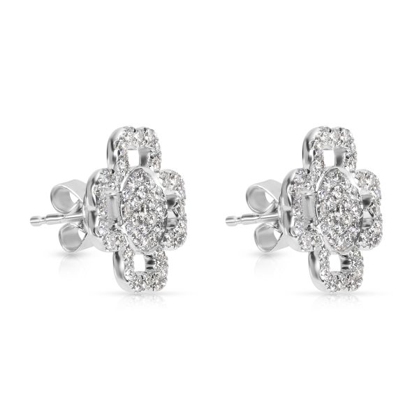 032418 sv 5c11ec30 1045 49ea aefd f6c158fe5e29 Pave Diamond Flower Earrings in 18KT White Gold 091 ctw