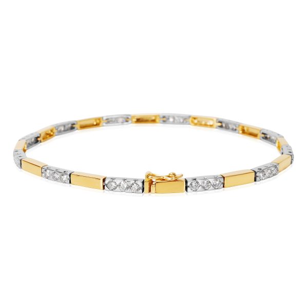 032885 bv Diamond Bracelet in 18K Two Tone Gold 144 CTW