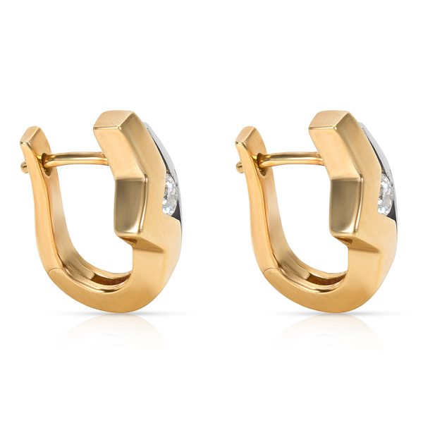 032995 sv Diamond Earrings in 18K Two Tone Gold 030 CTW