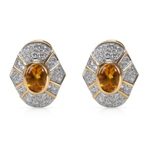 Citrine Diamond Earrings in 18KT Yellow Gold 120 ctw Loewe Puzzle Mini Shoulder Bag Gray Blue