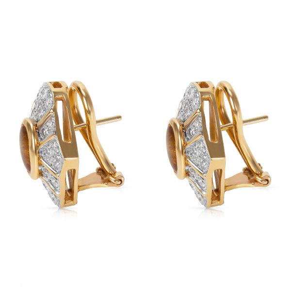 033070 sv Citrine Diamond Earrings in 18KT Yellow Gold 120 ctw