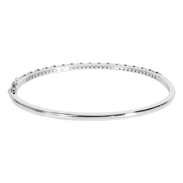 033935 bv 3e30a96b 732a 4ab5 9943 68fb7cebe9b5 Round Diamond Sapphire Bangle Bracelet in 14K White Gold 170 CTW