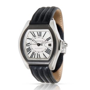 Cartier Roadster 3312 Mens Watch in Stainless Steel Dior Chain Handbag Leopard Leather Brown