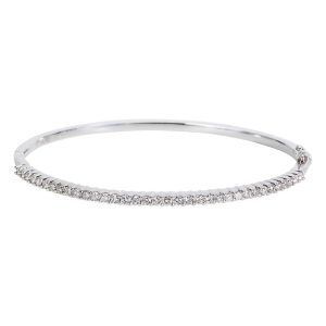 Diamond Bangle in 14k White Gold 106 CTW Burberry Leather Handbag Black