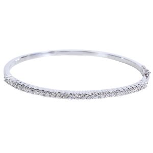 Diamond Bangle in 14k White Gold 140 CTW Cart