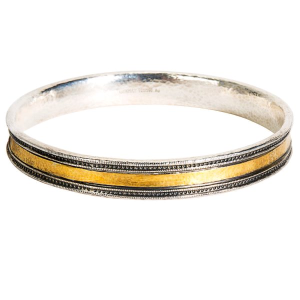 Gurhan Bangle Bracelet in 24K Yellow Gold and Sterling Silver MSRP 1 Gurhan Bangle Bracelet in 24K Yellow Gold and Sterling Silver MSRP 1195