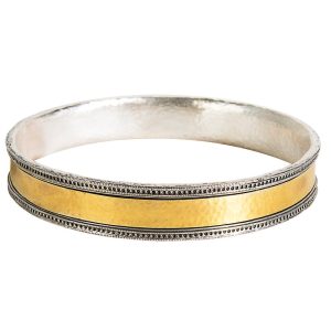 Gurhan Bangle Bracelet in 24K Yellow Gold and Sterling Silver MSRP 1 Gucci Rucksack Leather Black