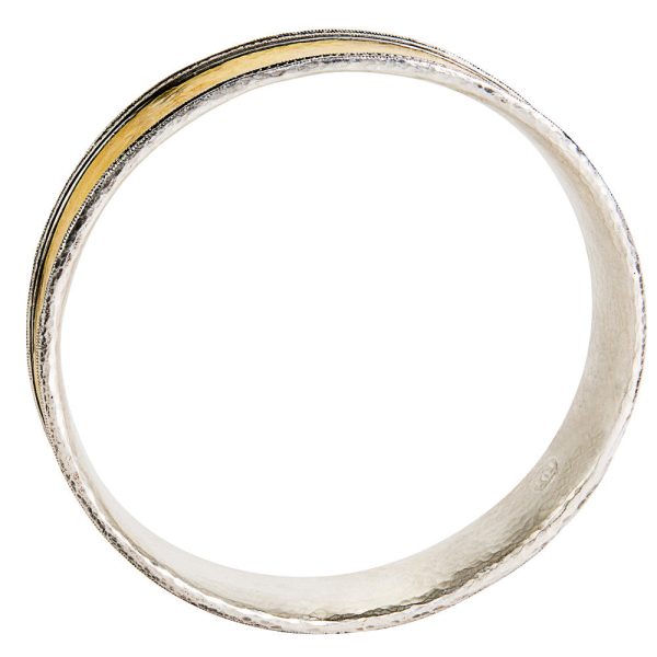 995 Gurhan Bangle Bracelet in 24K Yellow Gold and Sterling Silver MSRP 1995