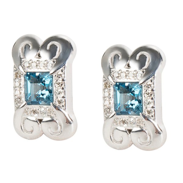 Gurhan 2014 Spring Earrings with Blue Topaz in Sterling Silver MSRP 1625 Gurhan 2014 Spring Earrings with Blue Topaz in Sterling Silver MSRP 1625