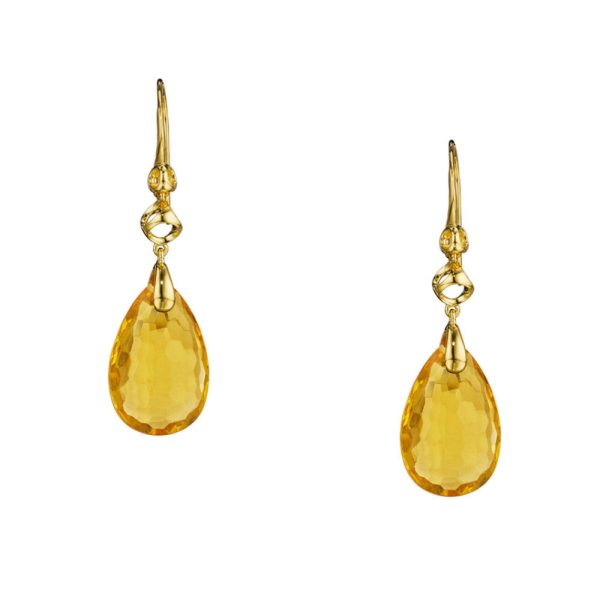 Di Modolo Honey Quartz Drop Earrings in Plated 18K Yellow Gold Di Modolo Honey Quartz Drop Earrings in Plated 18K Yellow Gold