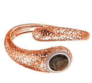 Di Modolo Smoky Quartz Bracelet in Plated 18KT Rose Gold Louis Vuitton Keepall 60 Monogram Bag Brown