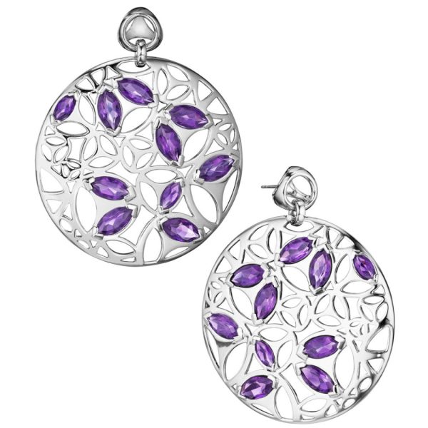 Di Modolo Purple Quartz Drop Earrings in Plated Rhodium MSRP 795 Di Modolo Purple Quartz Drop Earrings in Plated Rhodium MSRP 795