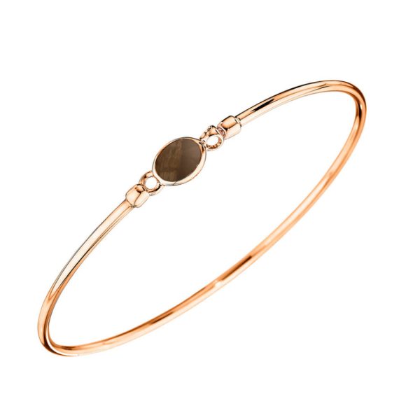 Di Modolo Smokey Quartz Bangle Bracelet in Plated 18K Rose Gold MSRP 475 Di Modolo Smokey Quartz Bangle Bracelet in Plated 18K Rose Gold MSRP 475