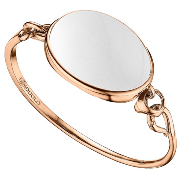 Di Modolo White Agate Bangle Bracelet in Plated 18K Rose Gold MSRP 650 Di Modolo White Agate Bangle Bracelet in Plated 18K Rose Gold MSRP 650