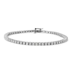 4 Prong Diamond Line Bracelet in 14K White Gold 355 CTW Louis Vuitton Damier Ebene Canvas Siena GM