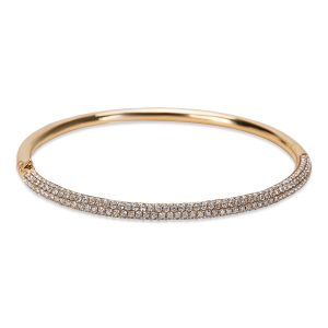 3 Row Pave Diamond Bangle in 18k Yellow Gold 250 CTW Salvatore Ferragamo Gancini Hobo One Shoulder Shoulder Bag Black