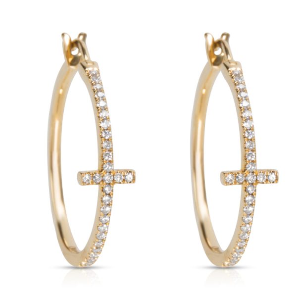 Diamond Hoop Earrings in 14K Yellow Gold 035 CTW Diamond Hoop Earrings in 14K Yellow Gold 035 CTW