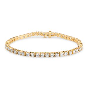 Diamond Tennis Bracelet in 14k White Gold 670 CTW Salvatore Ferragamo Gancini Chain Shoulder Black