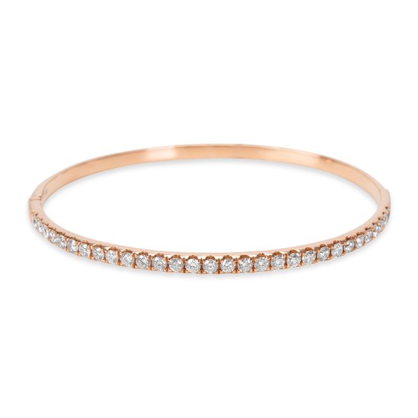 Diamond Bangle Bracelet in 18K Rose Gold 157 CTW Diamond Bangle Bracelet in 18K Rose Gold 157 CTW