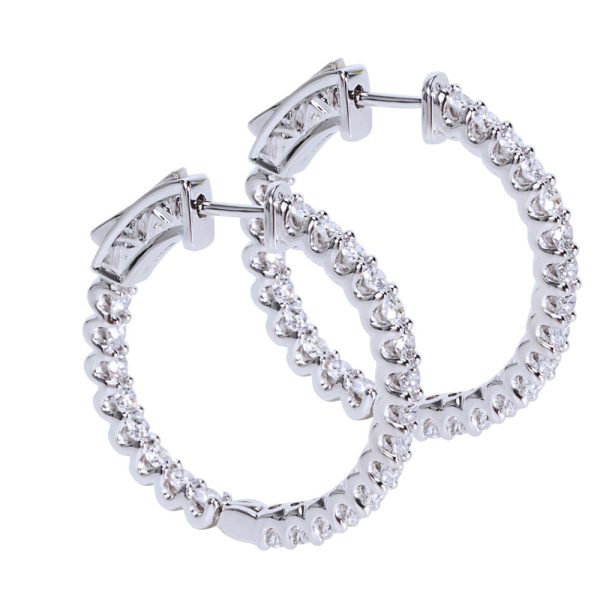 042866 sv 4f4177b5 d6f1 423f a1e9 a02c63e607b5 Diamond Hoop Earrings in 14K White Gold 200 CTW