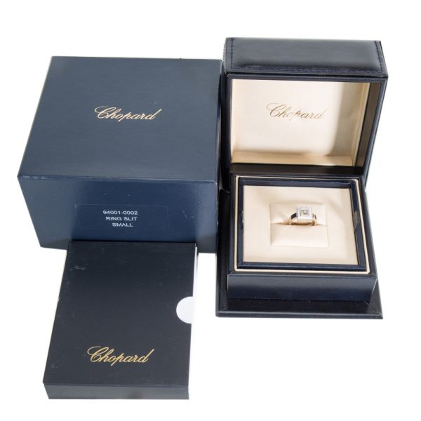 043316 Box Chopard Happy Diamond Ring in 18K White Gold 038 CTW