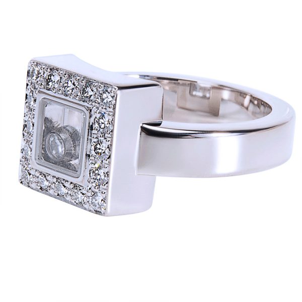 Chopard Chopard Happy Diamond Ring in 18K White Gold 038 CTW