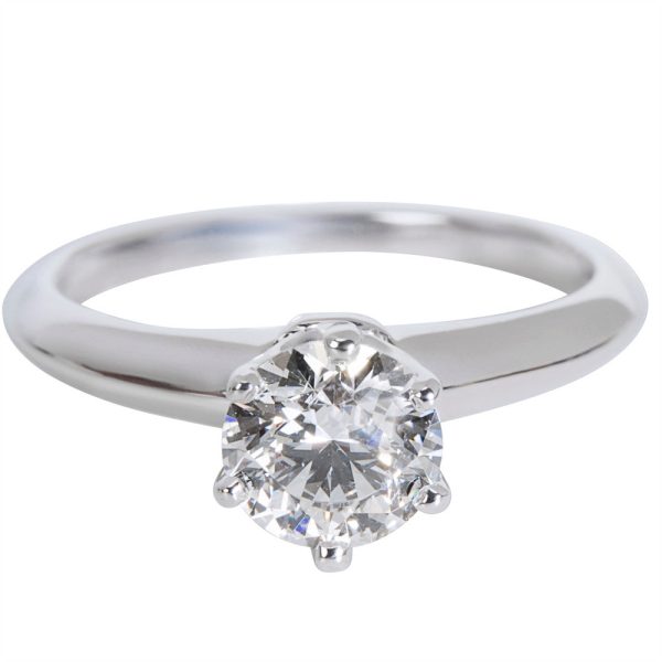 Tiffany Co Solitaire Diamond Engagement Ring in Platinum 082 CTW Tiffany Co Solitaire Diamond Engagement Ring in Platinum 082 CTW