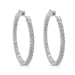 Diamond Fashion Earrings in 14k White Gold 271 CTW Chanel Matelasse Chain Shoulder Bag