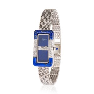 Chopard Dress Womens Diamond and Lapis Watch in 18K White Gold Cart