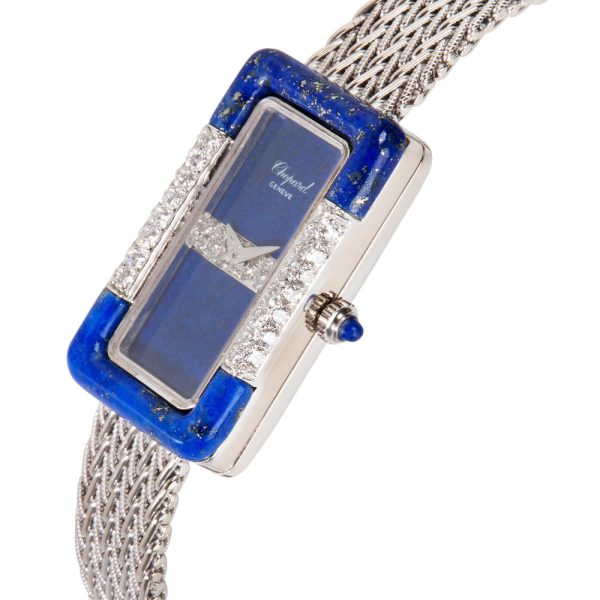 058781 lv Chopard Dress Womens Diamond and Lapis Watch in 18K White Gold