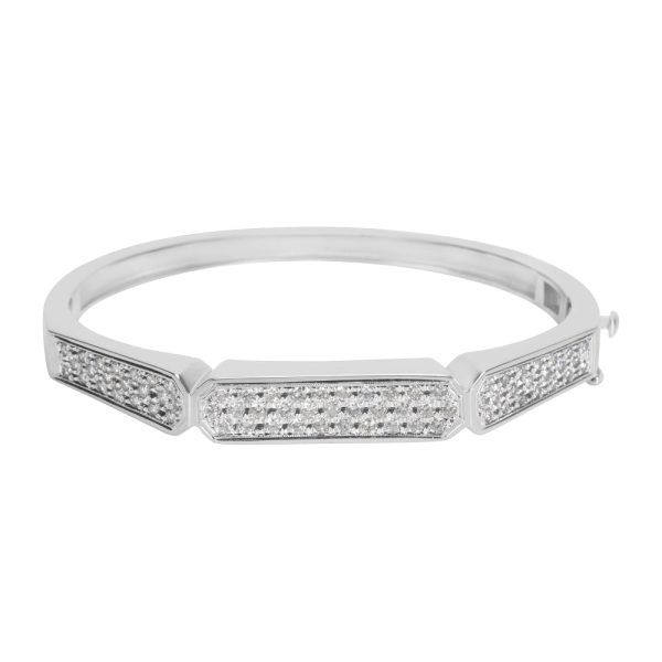 Diamond Bangle in 14K White Gold 183 CTW Diamond Bangle in 14K White Gold 183 CTW