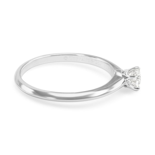 Platinum Solitaire Ring Tiffany Co Diamond Engagement Ring in Platinum 028 CTW I VVS1