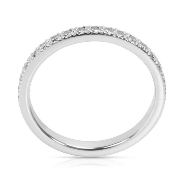 Platinum Wedding Band Tiffany Co Diamond Metro Wedding Band in Platinum 017 CTW