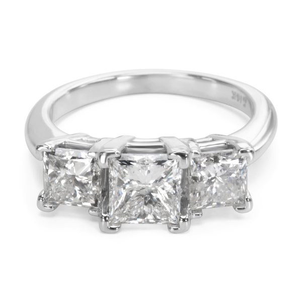 Gemma by WP Diamonds Three Stone Princess Cut Diamond Engagement Ring in 14K White Gold 250 CTW